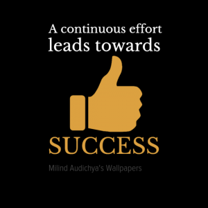 A continuous effort leads towards SUCCESS