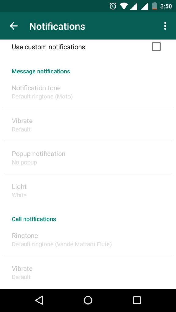 WhatsApp New Notification Settings